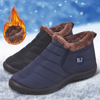 Pliušinis pamušalas Mada Vyriški batai Aukštos kokybės Patogus Lauke Žiema Lengvas Sutirštinimas Šilti universalūs batai Vyriški sniego batai Nauji