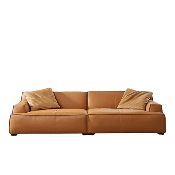 ZL sofa Natūralios odos minimalistinis matinis sugulovės derinys Damaskas 