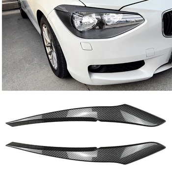 2PCS Front Head Light Brow lipdukas Antakių priekinio žibinto vokų dangtelis skirtas BMW 1 serijos F20 F21 2011-2014 bazinei versijai