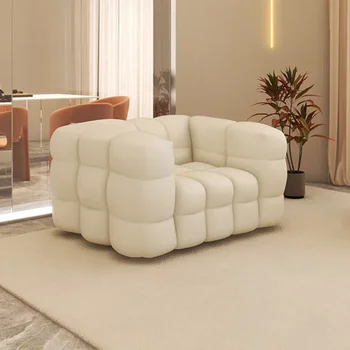 Balta modulinė sofa Svetainės ruožas Modernus dizaineris Relax Nordic Lazy Neįprastas nugaros poilsis Viešbutis Canape Salon Longues Baldai