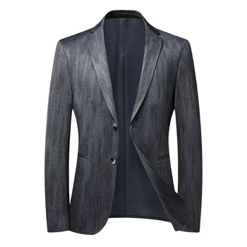 Aukštos kokybės švarkas Vyriško stiliaus britiško stiliaus verslo apranga Verslas Laisvalaikis Elegantiška mada Aukštos klasės paprastas džentelmeniškas kostiumas Švarkas
