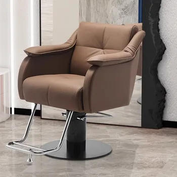 Plaukai Kirpyklos kėdės Makiažas Atlošas Grožis Kirpykla Pasukama kėdė Kirpykla Manikiūras Sillas de Barberia Modernūs baldai