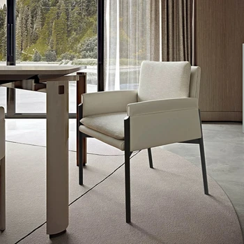 itališkos atlošo valgomojo kėdės Prabangios derybos Minimalistinio dizaino valgomojo kėdės Šiaurės šalių laisvalaikio muebles Hogar baldai QF50DC