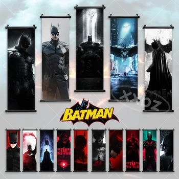Betmeno superherojų plakatai Bruce'o Wayne'o namų dekoras Džokerio sienos meno kūrinys Teisingumo lyga Kabantis paveikslas Tamsus riteris Scrolls Paveikslėlis