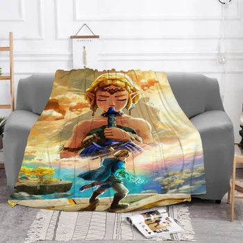 Zeldas antklodė 3D spausdinimas Individualios sofos antklodės lovoms Lova Pledas Furry mašina Plaunama Žiema Mesti pūkuotas minkštas & Meta kūdikį