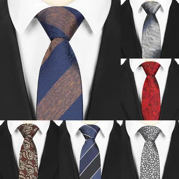 2024 Naujas vyriškas dryžuotas kaklaraištis Aukštos kokybės korėjiečių leidimo kasdienis verslo kelionių kostiumas 8cm poliesterio rankų kaklaraiščio priedų dovana