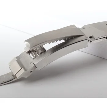 Aukštos kokybės 9*9 mm karūnos logotipas Matinis sidabrinis diegimo užsegimas Rolex apyrankės sulankstomai sagčiai
