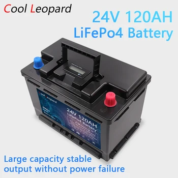 nauja 24V 120AH ličio geležies fosfato baterija, skirta golfo krepšelio saulės rv, pakeičianti daugumą atsarginių 24V LiFePo4 baterijų, įmontuotų BMS