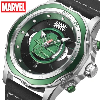 Marvel Avengers Hulk Vyriškiems laikrodžiams Kvarcinis rankinis laikrodis Vyriška mada Luminouos laikrodis Safyro kristalo data Naujas Relogio Masculino