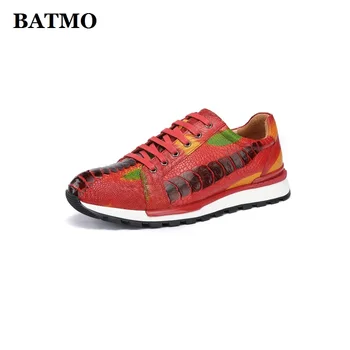 BATMO 2022 naujas atvykėlis Mada stručio odos priežastiniai batai vyrai, vyrai Natūralios odos batai P-1