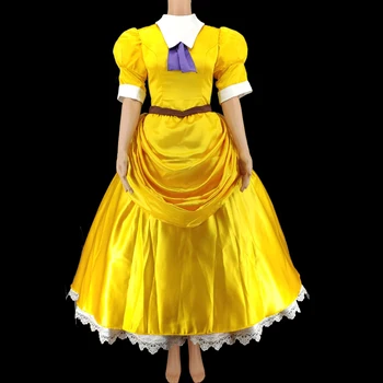 Animacinis filmas Cosplay Jane kostiumas Suaugusios moterys Geltona princesės suknelė Puošni Helovino karnavalo vakarėlio suknelė