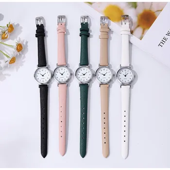 Hight Quality Brand Quartz Watch Ladies Fashion Small Dial Casual Watch Leather Strap Rankinis laikrodis moterims Relojes Para Mujer