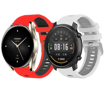 22mm silikoniniai pakaitiniai dirželiai Xiaomi Mi Watch Color Sports Edition apyrankei Xiaomi Watch S1 Pro/S2 46 42 Apyrankės Laikrodžių juostos