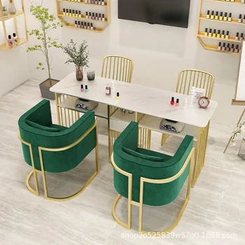 Balto nagų stalo nagų salonas Išskirtinis nerūdijančio plieno komercinio manikiūro stalas Slim Mesa De manikiūro salono baldai MQ50NT