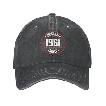 Personalizuota medvilnė Gimimo metai originalas nuo 1961 Gimtadienio dovanos Beisbolo kepuraitė apsauga nuo saulės Moterys Vyrų reguliuojama tėčio kepurė
