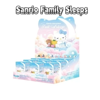 Sanrio Blind Box Family Sleeps In Peace Series Hello Kitty Kuromi Jade Dog Kawaii Coolmy rankų darbo žaislai mergaitėms Dovanos