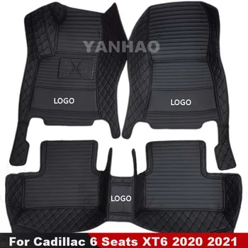 Kilimai Cadillac 6 sėdimos vietos XT6 2020 2021 m. automobilių grindų kilimėliai Neperšlampami automobilių priedai Nestandartinės interjero dalys Pėdų pagalvėlės