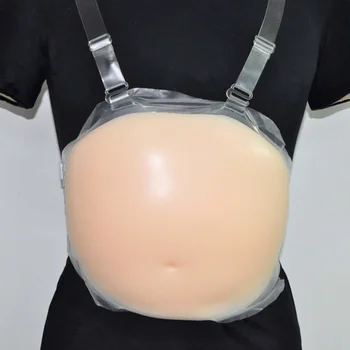 Silikone Fake Woman Belly False Baby Tummy Lifelike Fake Pregnancy Bump for Props Actor Performance Costume Cosplay