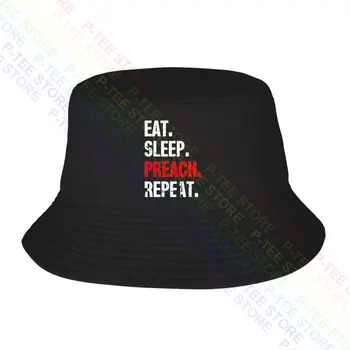 Valgyk miegą Pamokslaukite ir pakartokite religinės bažnyčios pastorius Beisbolo kepuraitė Snapback Kepurės Megzta kibiro kepurė