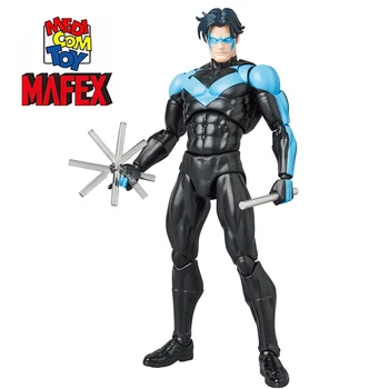 IN Stock Medicom žaislas Mafex No.175 Nightwing Dick Grayson Robin Batman: Hush Ver. Originalios veiksmo lėlės Anime modelio figūrėlės žaislai