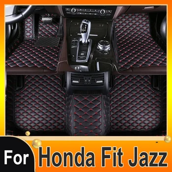 Kilimai Automobilių grindų kilimėliai Honda Fit Jazz 2007 2006 2005 2004 Automobilių salono stilius Apsaugokite vandeniui atsparius odinius kilimėlius Apdaila