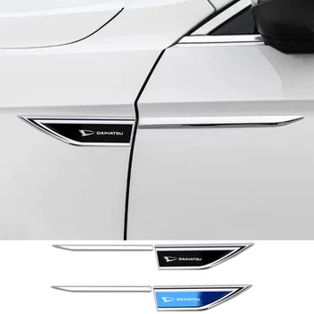 Automobilio kėbulo apsauginis lipdukas 3D metalinė automobilio emblema Logotipas Sparno ašmenų lipduko ženklelis Daihatsu Terios Sirion Yrv Feroza Charade Mira