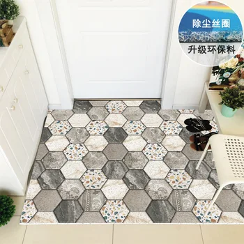 prieškambario kilimėlis sulankstomi šešiakampiai grindų kilimėliai namų įėjimo durų kilimėlis dulkių šalinimo kilimėlis Sutirštintas purvo grandymas PVC kilimėlis gali būti nupjautas