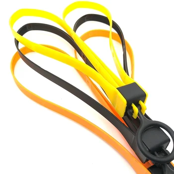 1PC Nailono kabelių kaklaraiščiai CS lauko plastikiniai policijos antrankiai Dvigubi lankstūs rankogaliai Vienkartinis profesionalus užtrauktukas Kaklaraištis Oranžinė Geltona Juoda