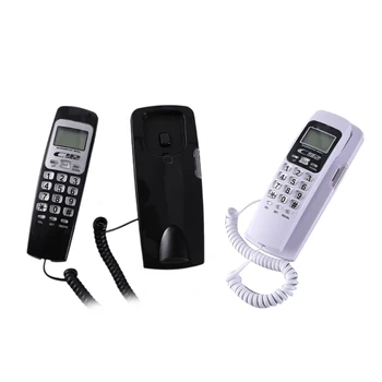 Laidinis telefono perrinkimas ir LCD ekranas Laidinis fiksuotojo ryšio telefonas namams