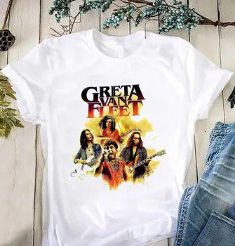 grafiniai Greta Van Fleet grupės marškinėliai, roko muzika Greta Van Fleet Unisex marškinėliai