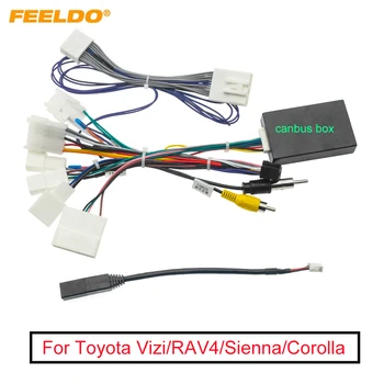 FEELDO Car Audio 16pin laidų laidynas Laidinis kabelis Toyota Vizi / RAV4 / Sienna / Corolla stereo montavimo laido adapteris