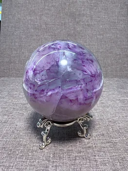 Natūrali fluorito sfera Reiki gydomojo akmens namų dekoravimas Išskirtinė dovana Suvenyrinė dovana