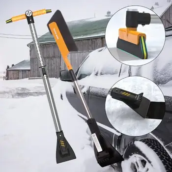 Žiemą nuimamas automobilio sniego valymo kastuvas EVA šepetėlio rankena Universalus automatinio valymo šepetys Ledo grandiklio valiklis Automatinis priekinis stiklas