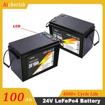 LiFePo4 24V 100Ah baterija 12V100Ah saulės elementai įmontuoti BMS 12V LiFePo4 golfo vežimėlių maitinimui Šakiniai krautuvai Inverteriai Saulės