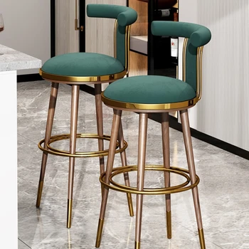 Metalinės modernios baro kėdės Aksominis virtuvės prekystalis Lauko prabangios baro kėdės Šiaurės šalių svetainės aukštis Barkrukken baldai SR50BC