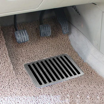 Mat Plate Carpet Side Auto Driver Floor Heel Interior Non-slip Patch Pedal Steel Universal Car 23.5X16cm