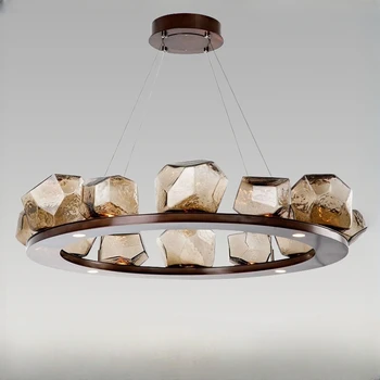 Postmodernus minimalistinis stiklo meno svetainės šviestuvas Nordic design sense bedroom study restoranas retro dizainerio lempa