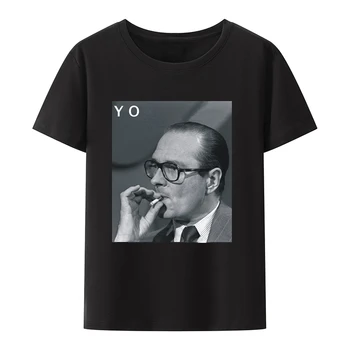 Men Tshirt Harajuku Retro marškinėliai Jacques Chirac - Yo Rap Hip Hop Fumer Paris Mode Fashion France Drabužiai Camisetas
