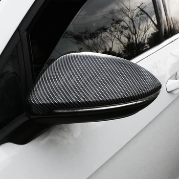 2Vnt automobilio pusės galinio vaizdo veidrodžio dangtelio apsaugos lipduko apdaila Volkswagen VW Golf 7 7.5 MK7 7.5 GTI 7 7R priedai