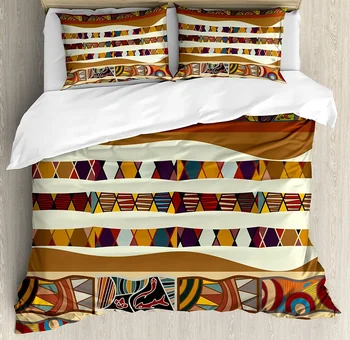 Genčių patalynės komplektas miegamojo lovai namai Tradicinė Afrikos liaudis su kultūriniu požiūriu Tr antklodės užvalkalas Antklodės užvalkalas Pagalvės užvalkalas