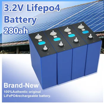 320AH 3.2V 12V Lifepo4 300ah 31ah 280ah baterijų paketas LF280 A klasės Lipo ličio fosfato prizminės saulės sistemos baterijų elementas