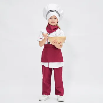 Vaikų Cosplay desertų kepėjas nustato vakarietiško maisto šefo darbo drabužius