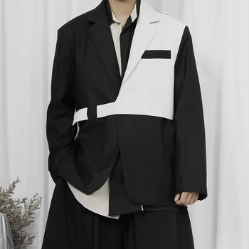 NDNBF Originalūs nauji vyriški švarkai vyrų dizaino modelis iš mažos juodos ir baltos spalvos ir spalvos, atitinkančios visus jaunus gražius kostiuminius švarkus