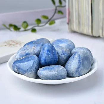 Natural Blue Aventurine Bulk Tumbled Stones Gydomieji kristalai Mineralinė energija Žvyro pavyzdys Pasidaryk pats papuošalų dovanų kambario dekoravimas