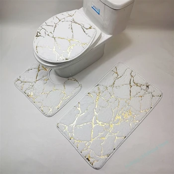 Auksinis geometrinis spausdinimo plotas kilimėlis miegamajam mechaninis prausimasis namų svetainė vonios tualetas