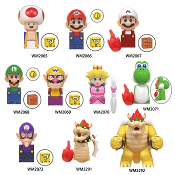 MOC anime veiksmo figūrėlės Super Mario serija Bowser Yoshi Koopa Modelio statybiniai blokai Kaladėlės Žaislai vaikams Gimtadienio dovanos