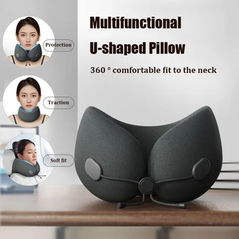 Nauja protable U formos atminties putų pagalvė kaklo apsaugai Kaklo atrama Nap pagalvė Ergonomiškas masažas Kelioninės pagalvės