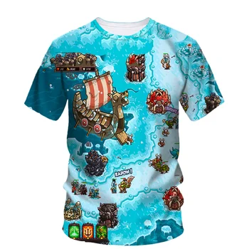 Žaidimas Nostalgija 3d Print Marškinėliai vyrams Vasaros trumpomis rankovėmis madingi Harajuku marškinėliai Laisvalaikio vasaros apvalaus kaklo trišakiai Viršutiniai drabužiai