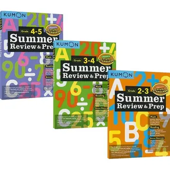 3 Kumono vasaros apžvalgos knygos / rinkinys &parengiamoji matematika2-5 formaliojo švietimo vasaros darbo knygos